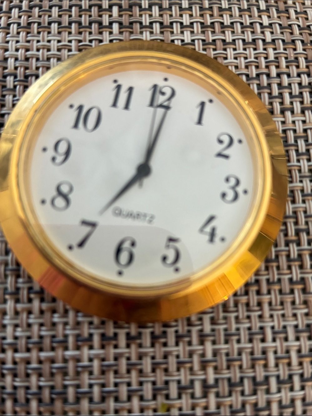 Gold Quartz Pocket Clock - Classic White Dial